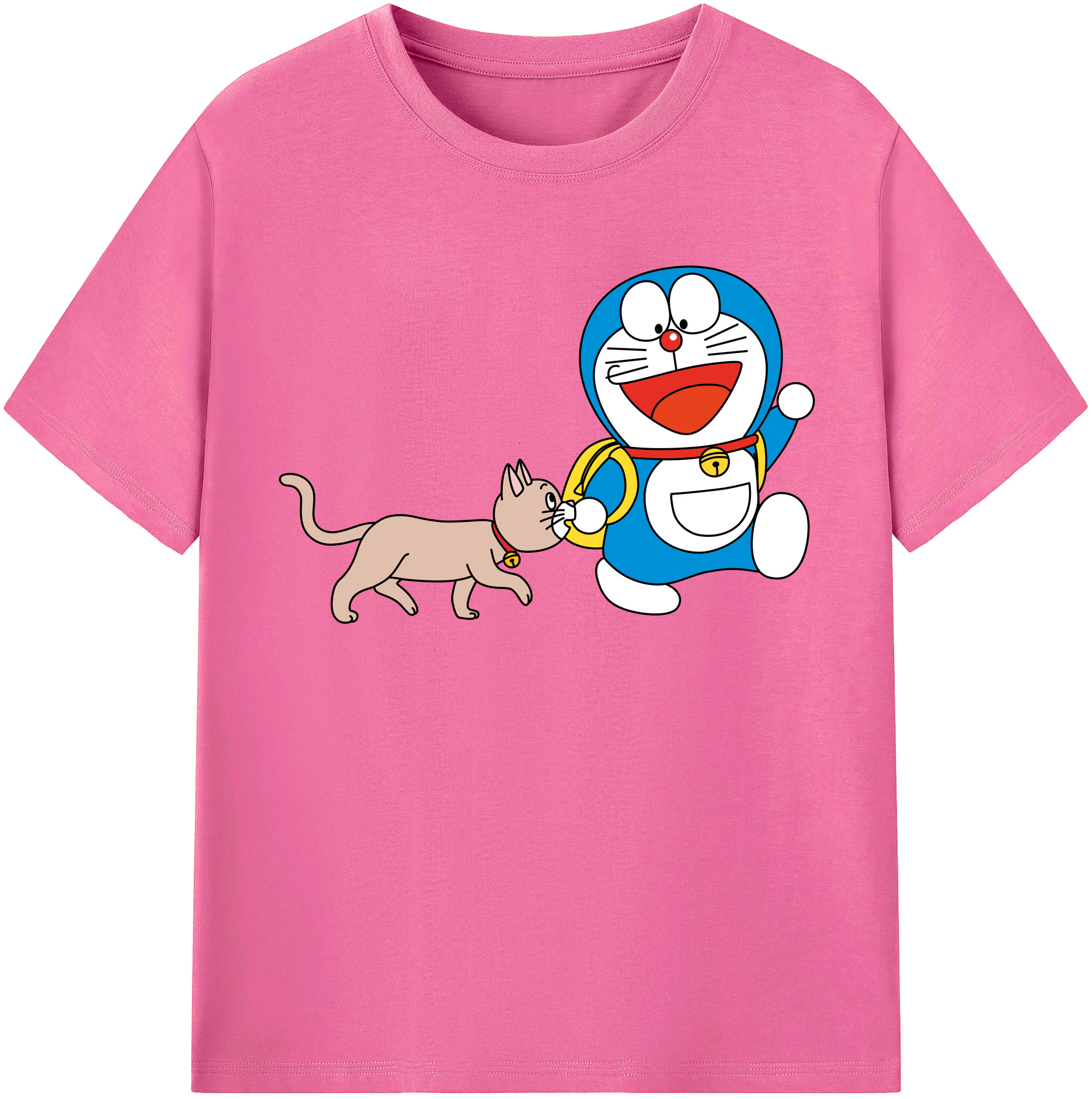 （画像用） ドラえもん Doraemon レディースカジュアルプリントTシャツ（綿100％）